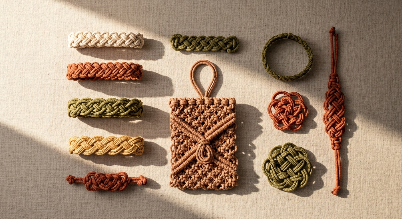 Аксессуары из шнуров ручной работы